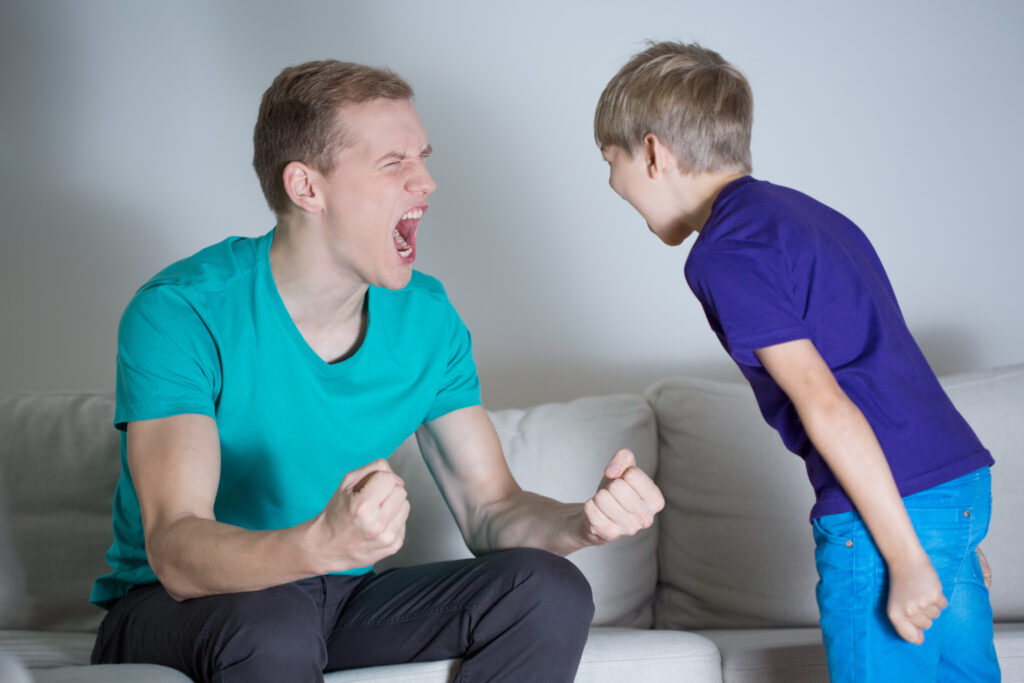 child parent yelling